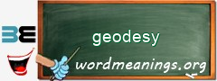 WordMeaning blackboard for geodesy